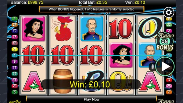 Zorro Online Slot Win